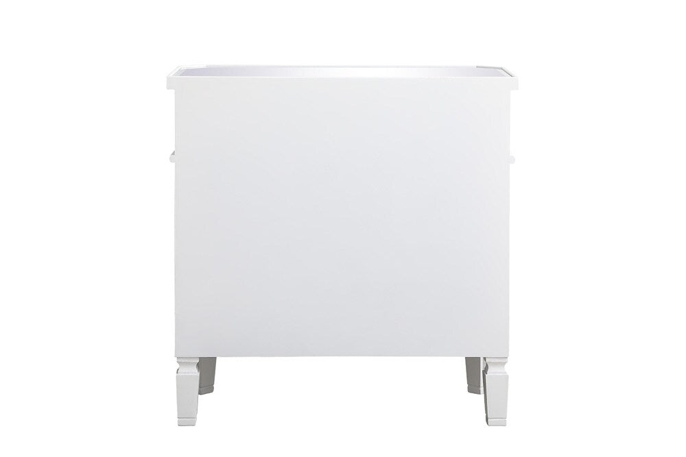 Elegant Furniture & Lighting - Contempo 32 inch mirrored cabinet in antique white - MF6-1002AW veiw 3