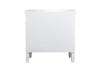 Elegant Furniture & Lighting - Contempo 32 inch mirrored cabinet in antique white - MF6-1002AW veiw 3