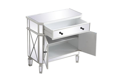 Elegant Furniture & Lighting - Contempo 32 inch mirrored cabinet in antique white - MF6-1002AW veiw 8