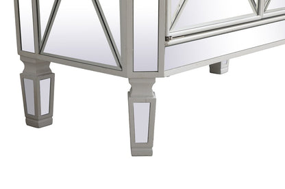 Elegant Furniture & Lighting - Contempo 32 inch mirrored cabinet in antique white - MF6-1002AW veiw 10
