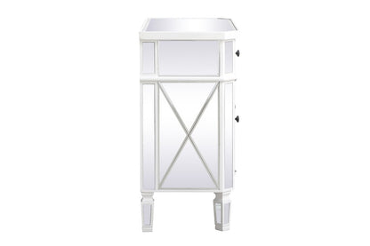 Elegant Furniture & Lighting - Contempo 32 inch mirrored cabinet in antique white - MF6-1002AW veiw 11