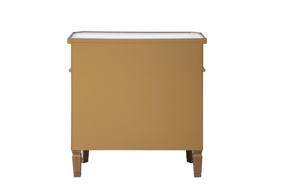 Elegant Furniture & Lighting - Contempo 1 Drawer 2 Door Cabinet 32 in. x 16 in. x 32 in. in Gold Clear - MF6-1102GC veiw 6