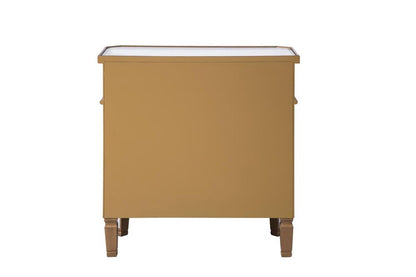 Elegant Furniture & Lighting - Contempo 1 Drawer 2 Door Cabinet 32 in. x 16 in. x 32 in. in Gold Clear - MF6-1102GC veiw 6