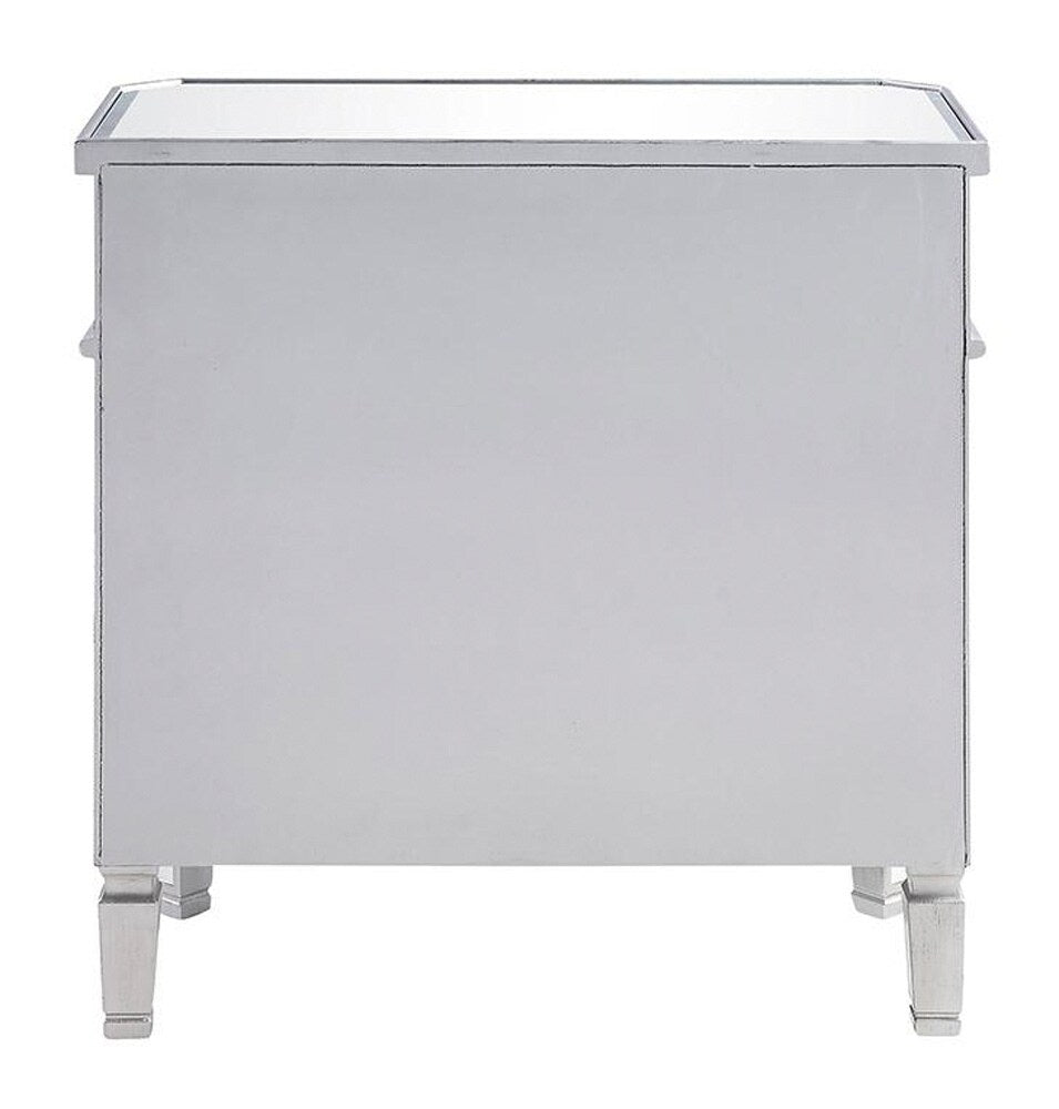 Elegant Furniture & Lighting - Contempo 1 Drawer 2 Door Cabinet 32 in. x 16 in. x 32 in. in silver Clear - MF6-1002SC veiw 7