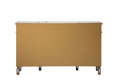 Elegant Furniture & Lighting - Contempo 3 Drawer 4 Door Cabinet 60 in. x 14 in. x 36 in. in Gold Clear - MF6-1101GC veiw 5