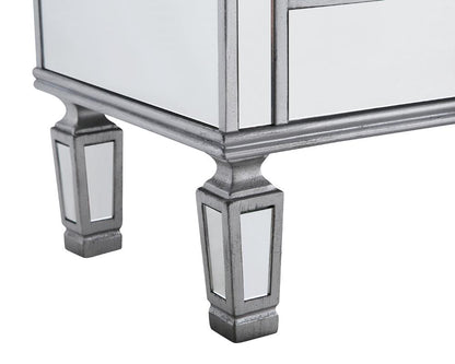 Elegant Furniture & Lighting - Contempo 3 Drawer 4 Door Cabinet 60 in. x 14 in. x 36 in. in silver Clear - MF6-1001SC veiw 7