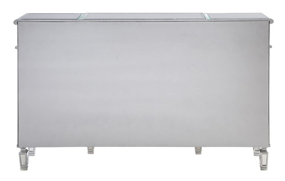 Elegant Furniture & Lighting - Contempo 3 Drawer 4 Door Cabinet 60 in. x 14 in. x 36 in. in silver Clear - MF6-1001SC veiw 10