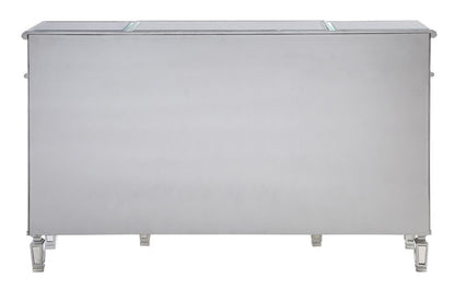 Elegant Furniture & Lighting - Contempo 3 Drawer 4 Door Cabinet 60 in. x 14 in. x 36 in. in silver Clear - MF6-1001SC veiw 10