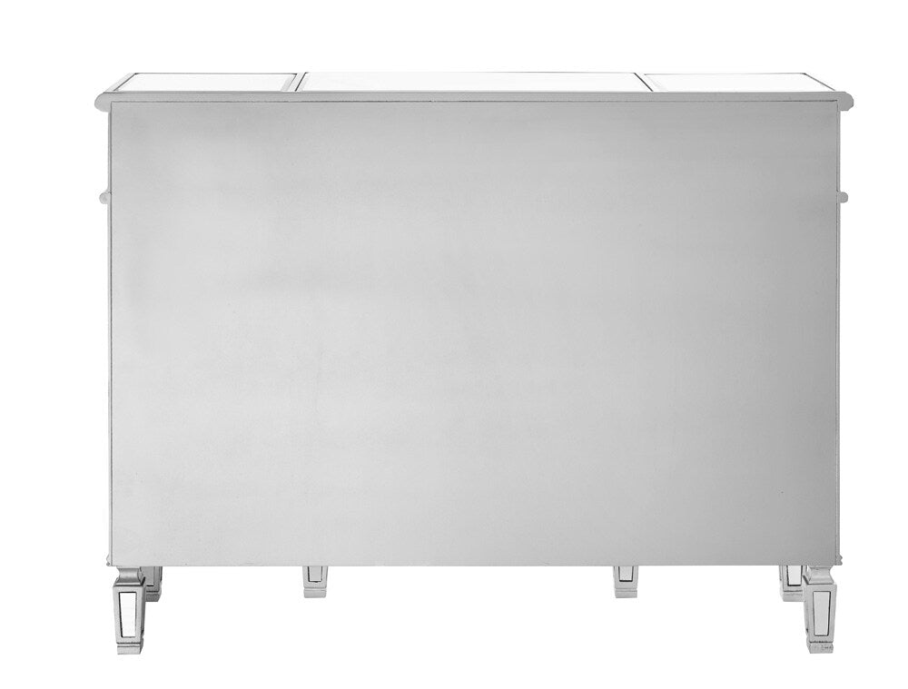 Elegant Furniture & Lighting - Contempo 3 Drawer 4 Door Cabinet 48 .In. X 14 In. X 36 In. in silver Clear - MF6-1111SC veiw 10