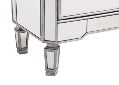 Elegant Furniture & Lighting - Contempo 5 Drawer Cabinet 33 in. x 16 in. x 49 in. in silver paint - MF6-1026S veiw 8
