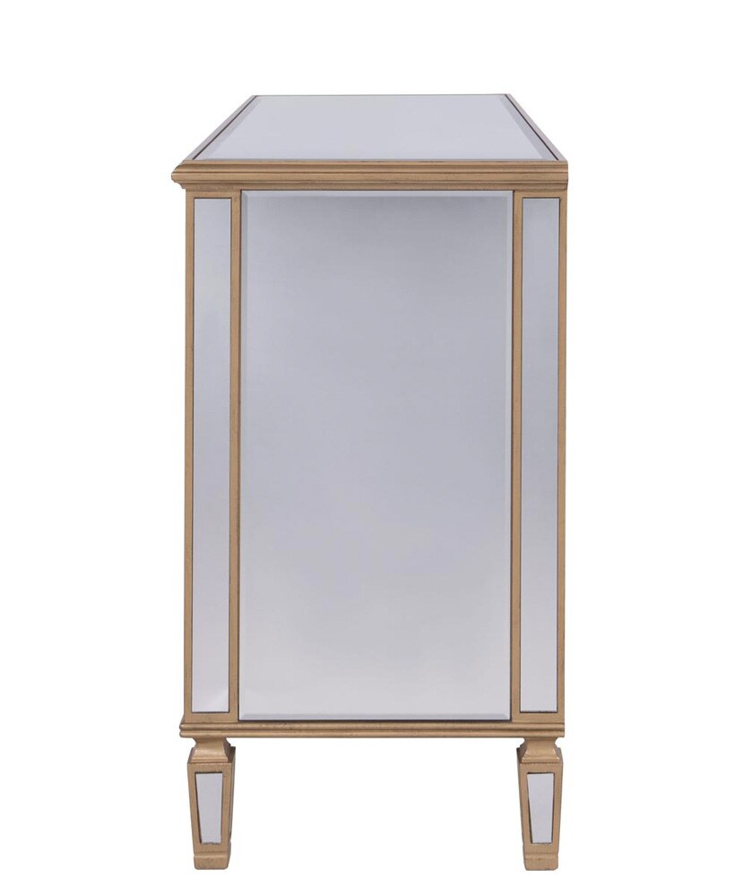 Elegant Furniture & Lighting - Contempo 6 Drawer Dresser 48 in. x 18 in. x 32 in. in Gold paint - MF6-1117G veiw 7
