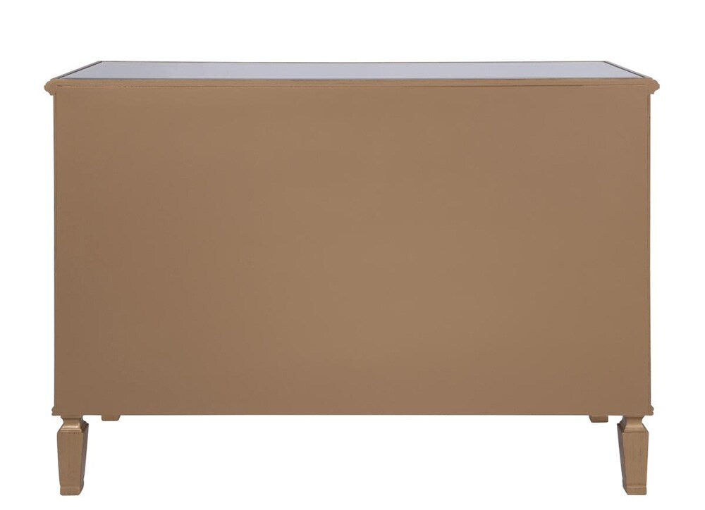 Elegant Furniture & Lighting - Contempo 6 Drawer Dresser 48 in. x 18 in. x 32 in. in Gold paint - MF6-1117G veiw 8