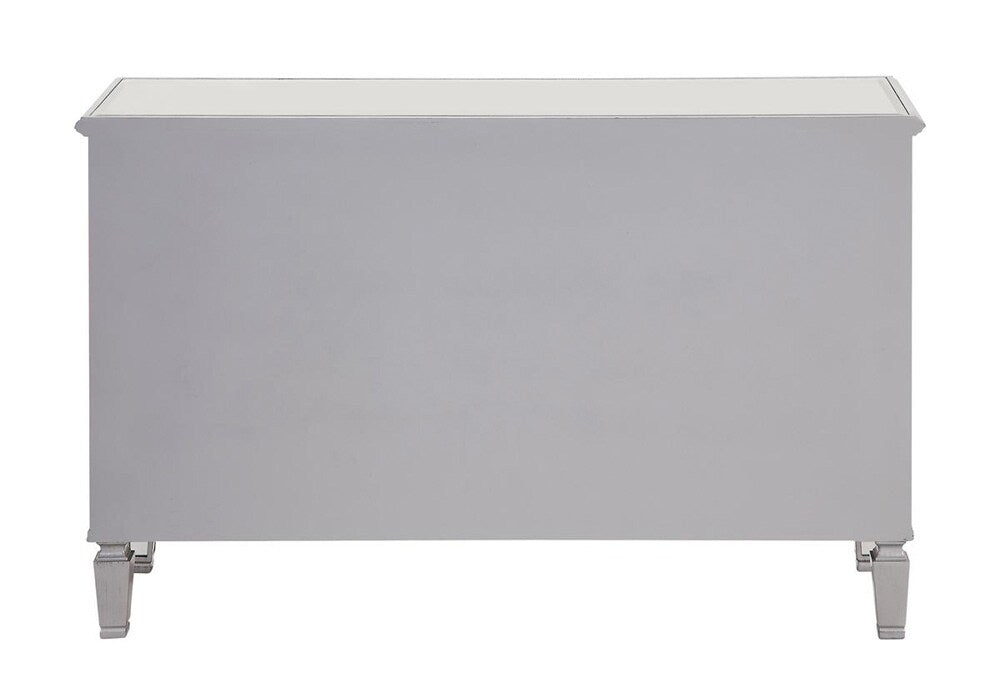 Elegant Furniture & Lighting - Contempo 6 Drawer Dresser 48 in. x 18 in. x 32 in. in silver paint - MF6-1017S veiw 4