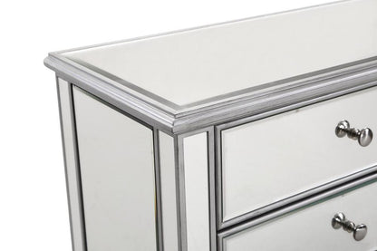 Elegant Furniture & Lighting - Contempo 6 Drawer Dresser 48 in. x 18 in. x 32 in. in silver paint - MF6-1017S veiw 6