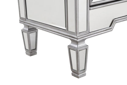 Elegant Furniture & Lighting - Contempo 6 Drawer Dresser 48 in. x 18 in. x 32 in. in silver paint - MF6-1017S veiw 7