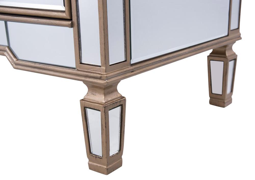 Elegant Furniture & Lighting - Contempo 6 Drawers Cabinet 60 in. x 20 in. x 34 in. in Gold paint - MF6-1136G veiw 5