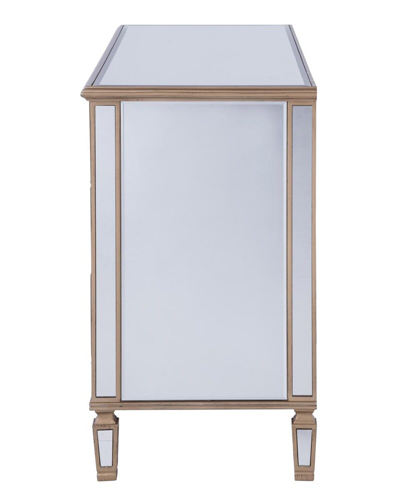 Elegant Furniture & Lighting - Contempo 6 Drawers Cabinet 60 in. x 20 in. x 34 in. in Gold paint - MF6-1136G veiw 6