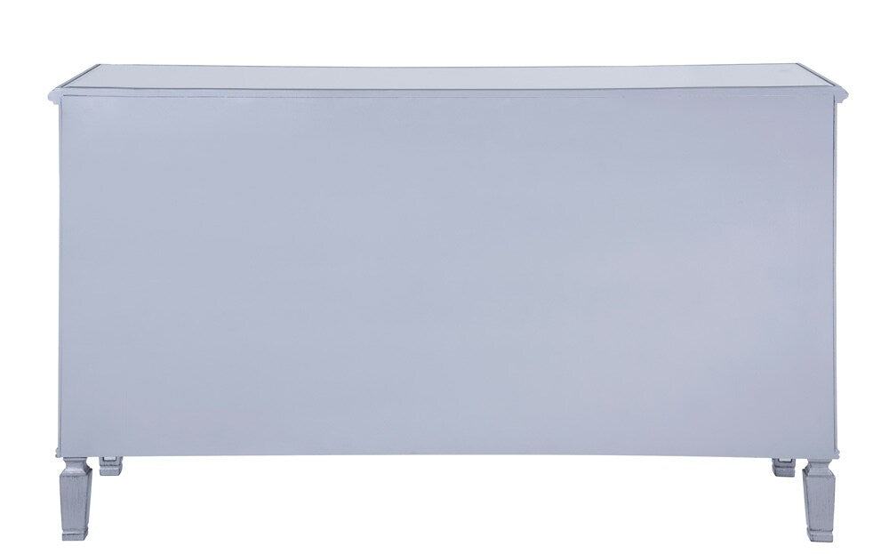 Elegant Furniture & Lighting - Contempo 6 drawers cabinet 60 in. x 20 in. x 34 in. in silver paint - MF6-1036S veiw 5