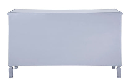 Elegant Furniture & Lighting - Contempo 6 drawers cabinet 60 in. x 20 in. x 34 in. in silver paint - MF6-1036S veiw 5