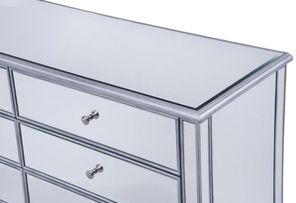 Elegant Furniture & Lighting - Contempo 6 drawers cabinet 60 in. x 20 in. x 34 in. in silver paint - MF6-1036S veiw 11