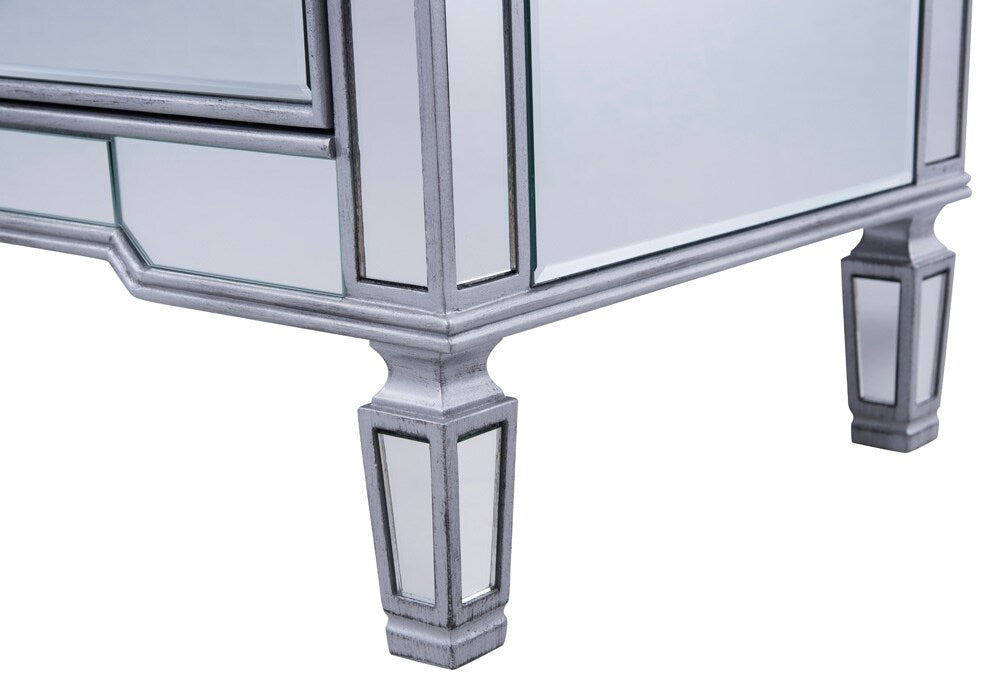 Elegant Furniture & Lighting - Contempo 6 drawers cabinet 60 in. x 20 in. x 34 in. in silver paint - MF6-1036S veiw 12