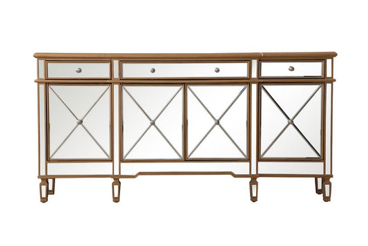 Elegant Furniture & Lighting - Contempo 72 inch mirrored credenza in gold - MF6-2111GC veiw 1