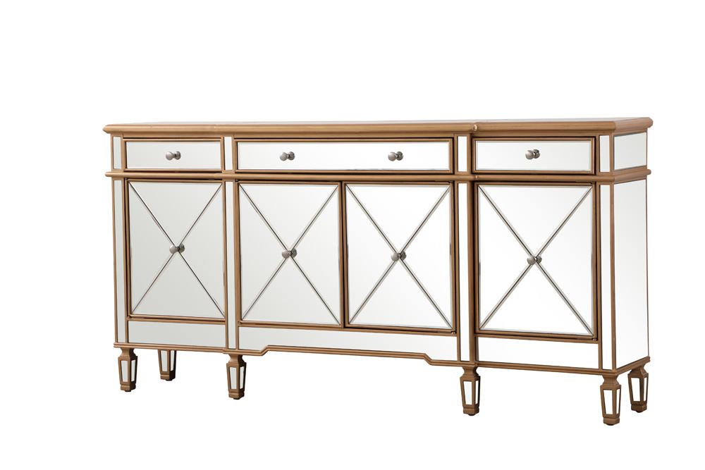 Elegant Furniture & Lighting - Contempo 72 inch mirrored credenza in gold - MF6-2111GC veiw 6