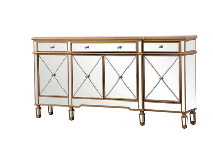 Elegant Furniture & Lighting - Contempo 72 inch mirrored credenza in gold - MF6-2111GC veiw 6
