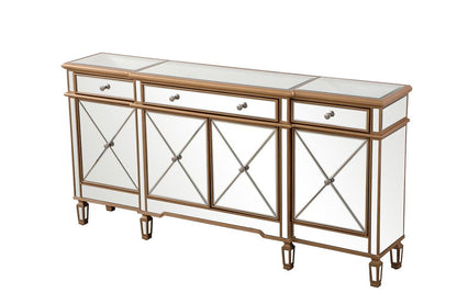Elegant Furniture & Lighting - Contempo 72 inch mirrored credenza in gold - MF6-2111GC veiw 7