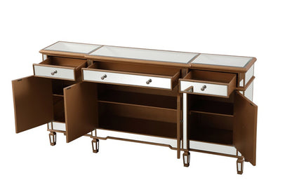 Elegant Furniture & Lighting - Contempo 72 inch mirrored credenza in gold - MF6-2111GC veiw 8