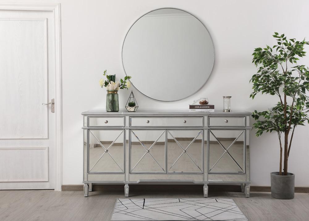 Elegant Furniture & Lighting - Contempo 72 inch mirrored credenza in silver - MF6-2111SC veiw 2