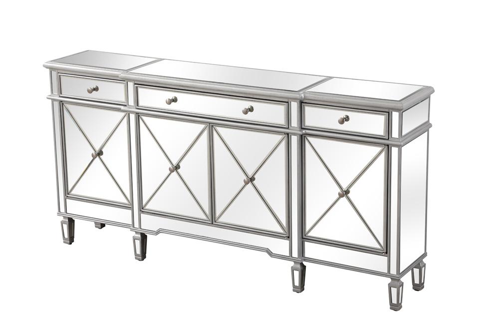 Elegant Furniture & Lighting - Contempo 72 inch mirrored credenza in silver - MF6-2111SC veiw 7