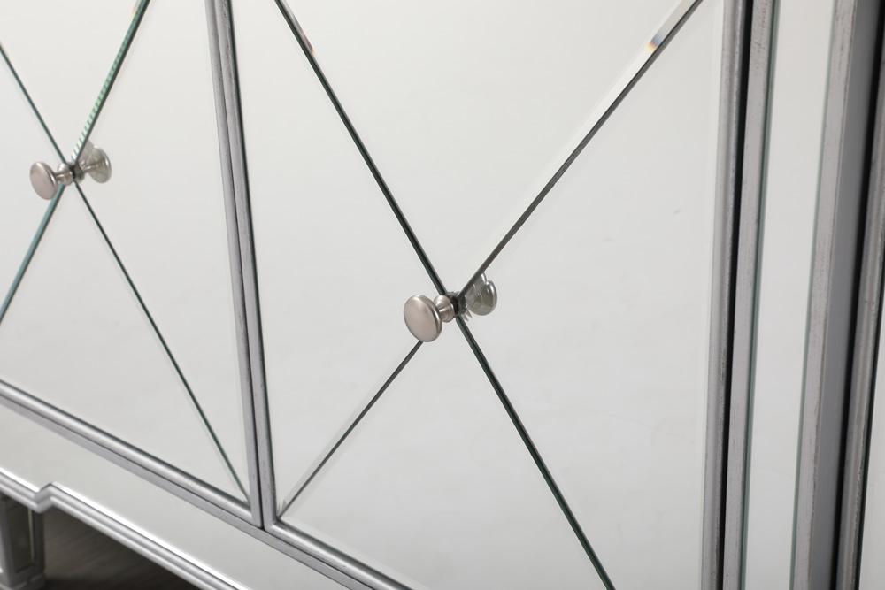Elegant Furniture & Lighting - Contempo 72 inch mirrored credenza in silver - MF6-2111SC veiw 9