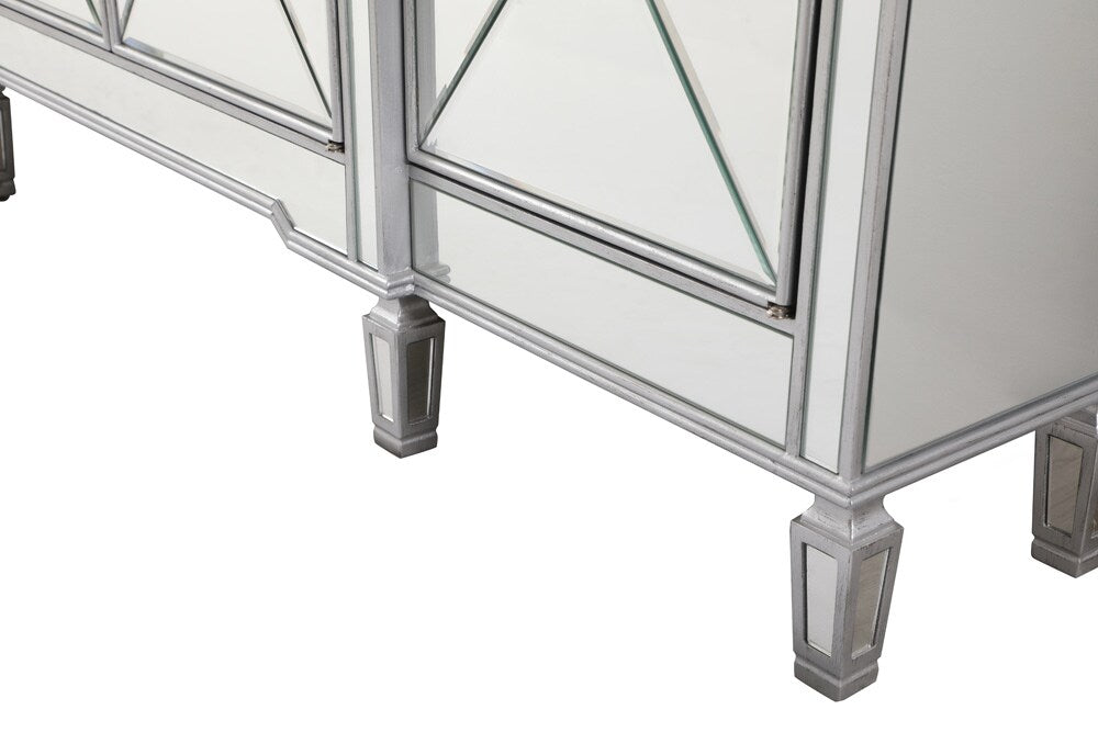 Elegant Furniture & Lighting - Contempo 72 inch mirrored credenza in silver - MF6-2111SC veiw 10