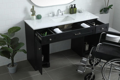 Elegant Furniture & Lighting - Cooper 54 Inch Bathroom Vanity In Black - VF14954MBK veiw 4