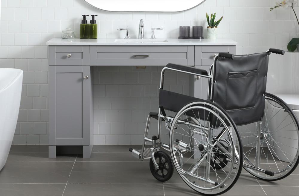 Elegant Furniture & Lighting - Cooper 54 Inch Bathroom Vanity In Grey - VF14954GR veiw 2