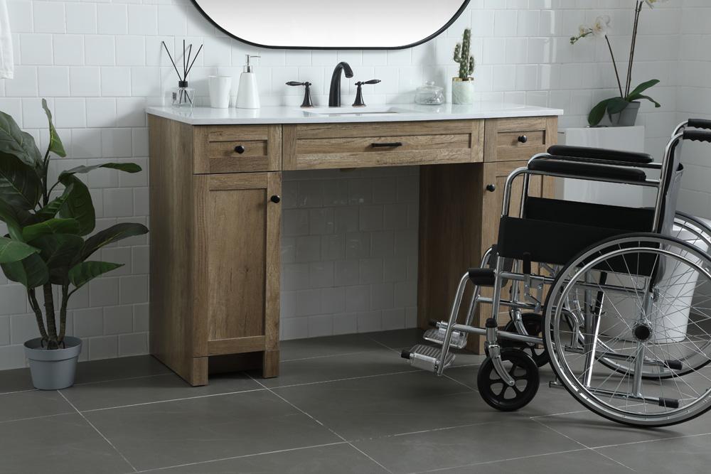 Elegant Furniture & Lighting - Cooper 54 Inch Bathroom Vanity In Natural Oak - VF14954NT veiw 3