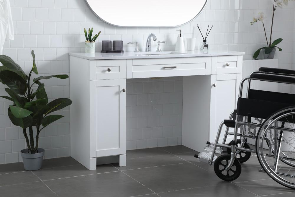 Elegant Furniture & Lighting - Cooper 54 Inch Bathroom Vanity In White - VF14954WH veiw 3
