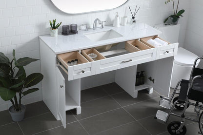 Elegant Furniture & Lighting - Cooper 54 Inch Bathroom Vanity In White - VF14954WH veiw 4