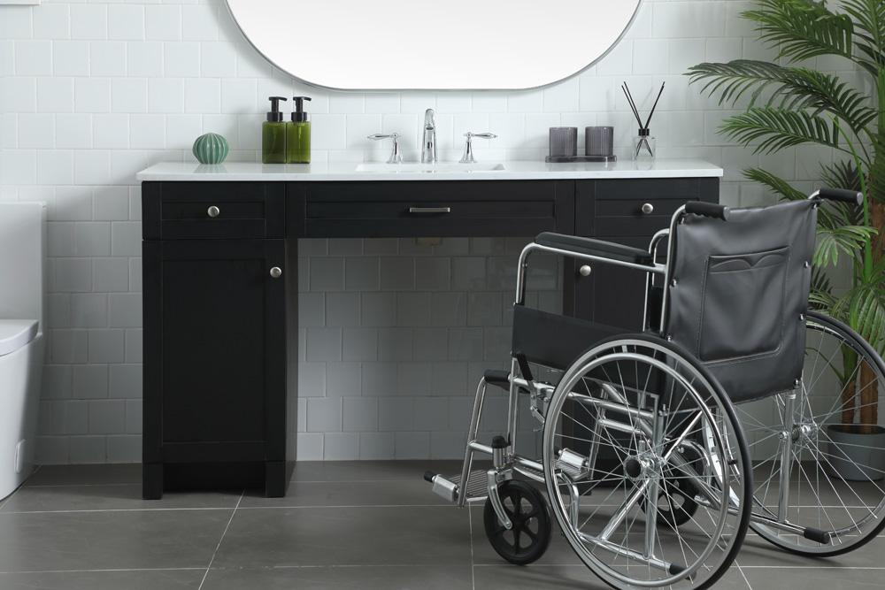 Elegant Furniture & Lighting - Cooper 60 Inch Bathroom Vanity In Black - VF14960MBK veiw 2
