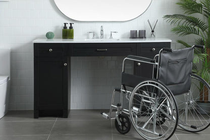 Elegant Furniture & Lighting - Cooper 60 Inch Bathroom Vanity In Black - VF14960MBK veiw 2