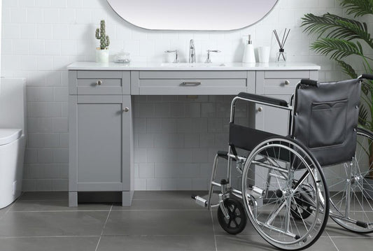 Elegant Furniture & Lighting - Cooper 60 Inch Bathroom Vanity In Grey - VF14960GR veiw 2
