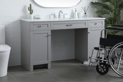 Elegant Furniture & Lighting - Cooper 60 Inch Bathroom Vanity In Grey - VF14960GR veiw 3