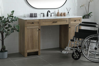Elegant Furniture & Lighting - Cooper 60 Inch Bathroom Vanity In Natural Oak - VF14960NT veiw 3