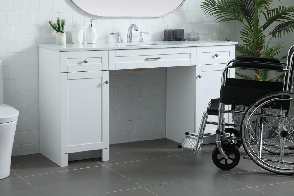 Elegant Furniture & Lighting - Cooper 60 Inch Bathroom Vanity In White - VF14960WH veiw 3