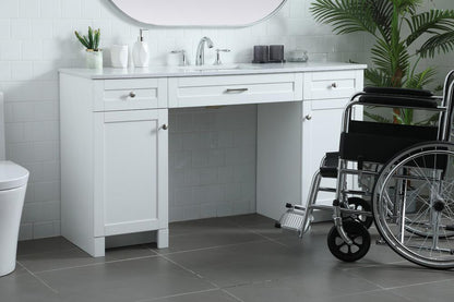 Elegant Furniture & Lighting - Cooper 60 Inch Bathroom Vanity In White - VF14960WH veiw 3