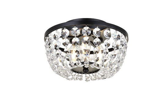 Elegant Furniture & Lighting - Cora 10 inch flush mount in black - 1109F10BK veiw 1