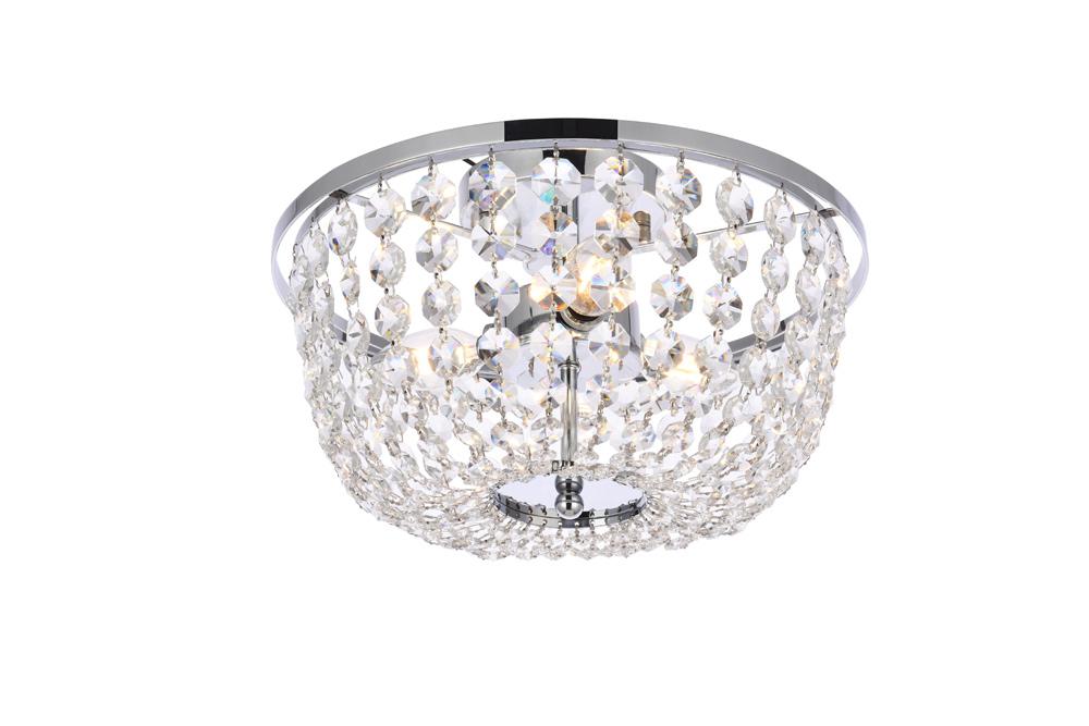Elegant Furniture & Lighting - Cora 13 inch flush mount in chrome - 1109F13C veiw 1
