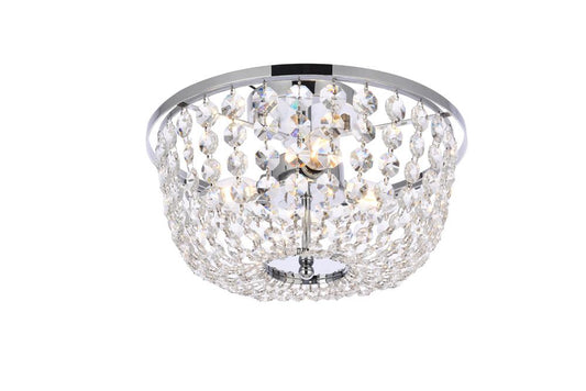 Elegant Furniture & Lighting - Cora 13 inch flush mount in chrome - 1109F13C veiw 1