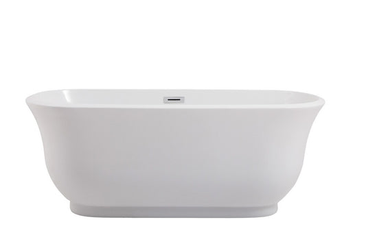 Elegant Furniture & Lighting - Coralie 59 inch soaking bathtub in glossy white - BT10259GW veiw 1